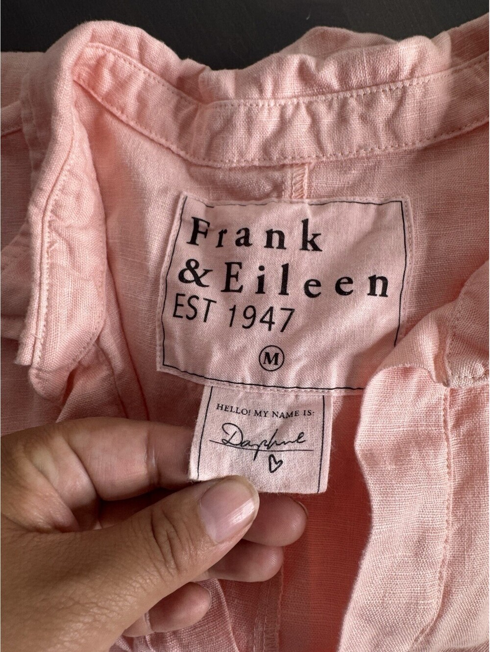 FRANK & EILEEN- Daphne Sleeveless Popover Dress Peach - Picture 5 of 9
